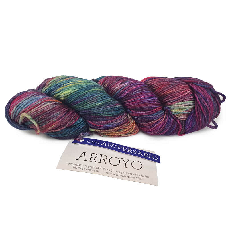Malabrigo Arroyo Yarn - Superwash Merino Wool, Sport/DK Weight, Hand-Dyed Color Diana, 335 Yards - View #3