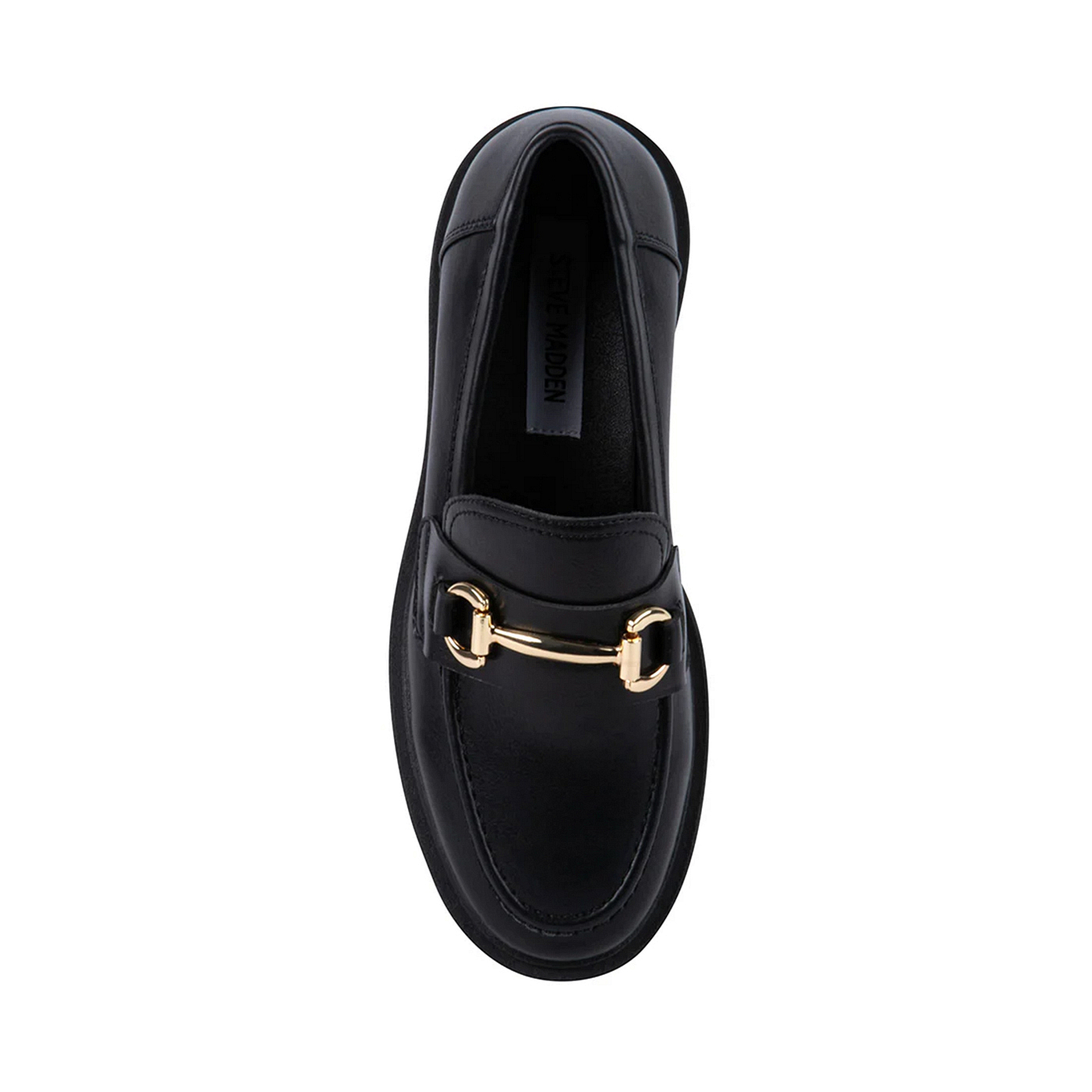 [SALE!!] ★Steve Madden Noir★ パンプス FORTUNATE Black Leather Loafers | Women's Designer Flats