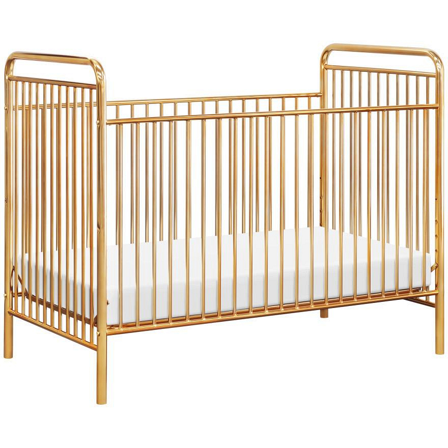 gold metal crib nursery