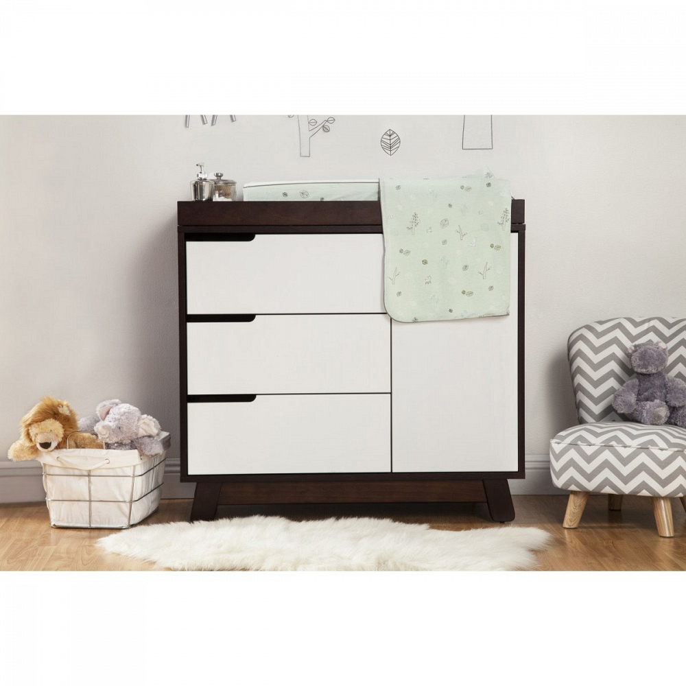 Babyletto Babyletto Hudson 3 Drawer Changer Dresser With Removable Changing Tray In Espresso White