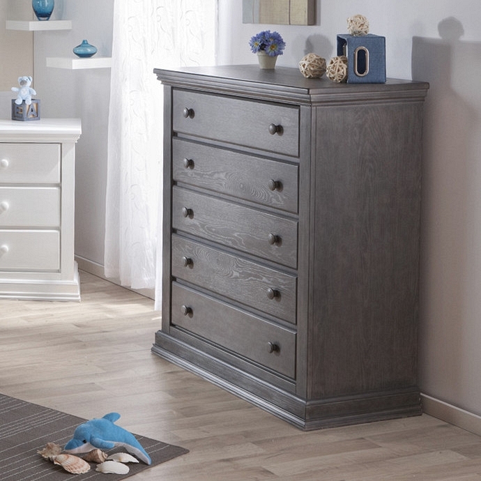 Pali Modena 5 Drawer Chest In Distressed Granite Bellini Baby