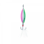 Clam Outdoors Leech Flutter Spoon Glow Pink Wonderbread 1/16 oz #12 Treble  Hooks