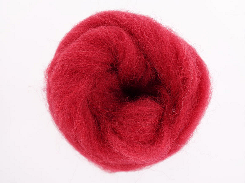 1 oz. Red Wool Roving