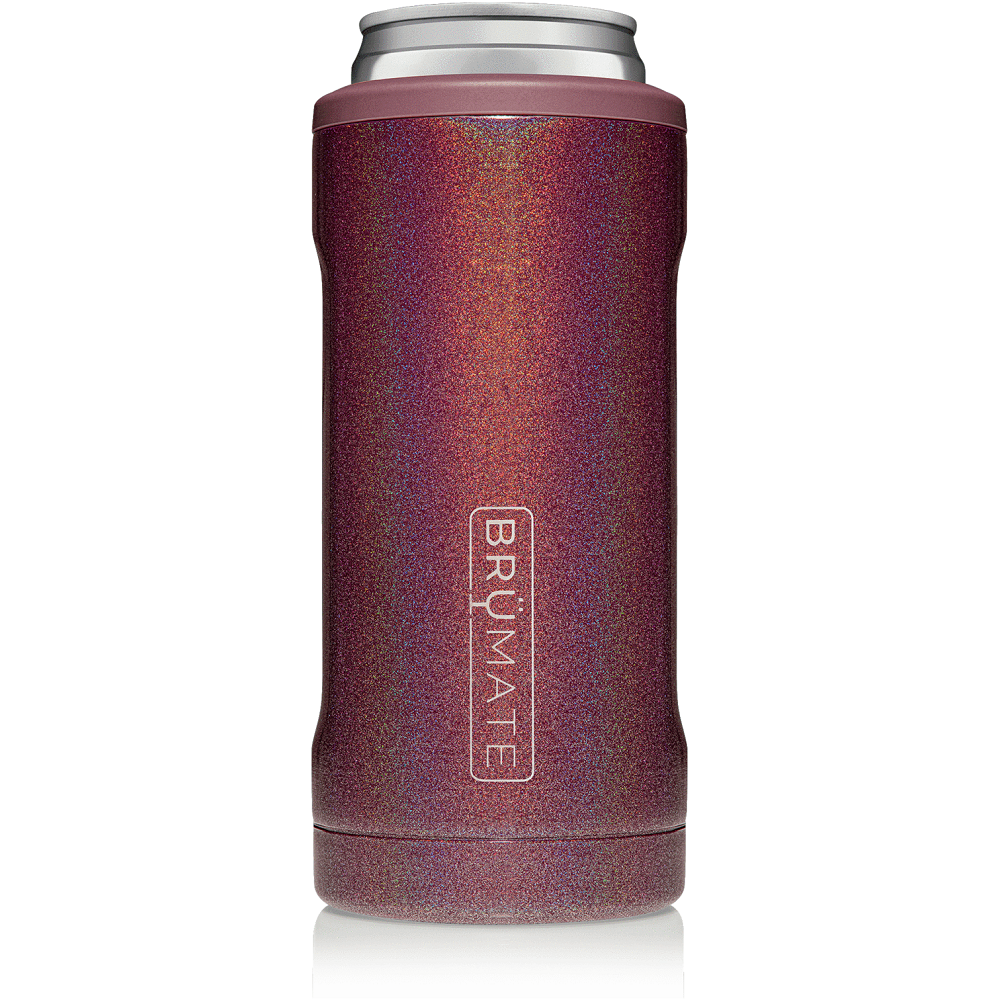 BruMate Rocks Tumbler 12 oz Glitter Merlot