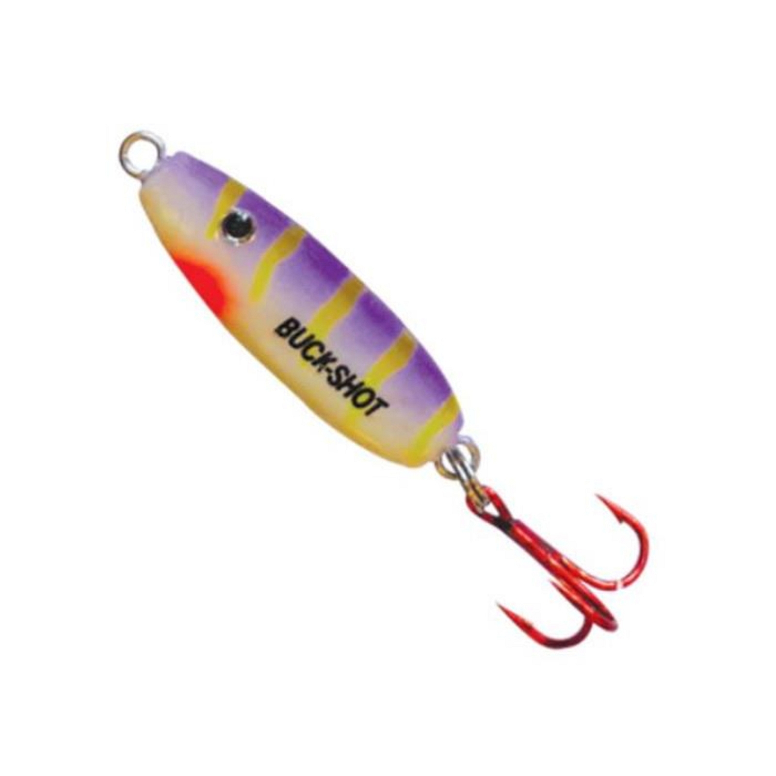 Northland Tackle Buck-Shot Ice Fishing Flutter Spoon, Purple Tiger, 1/8 Oz,  1/Cd