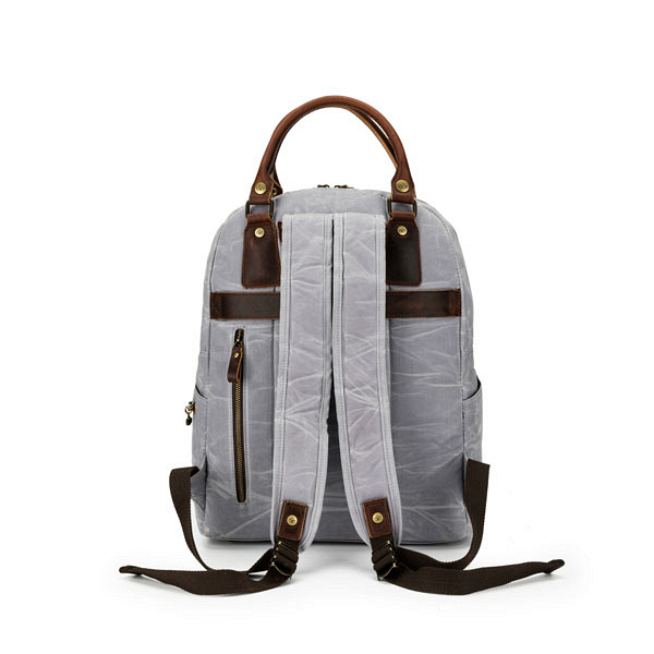 Grey 2024 canvas backpack