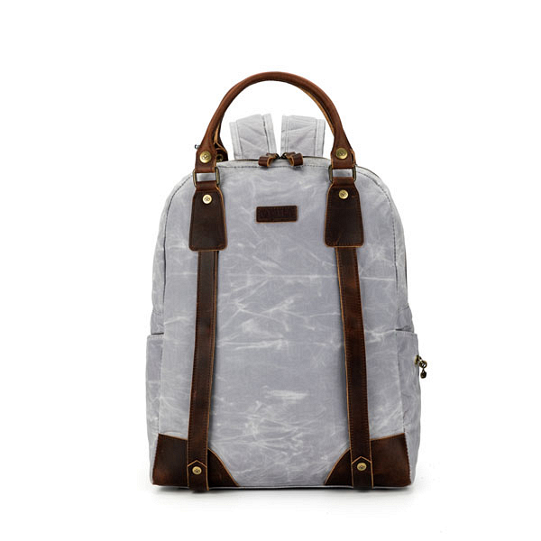 Grey best sale canvas backpack