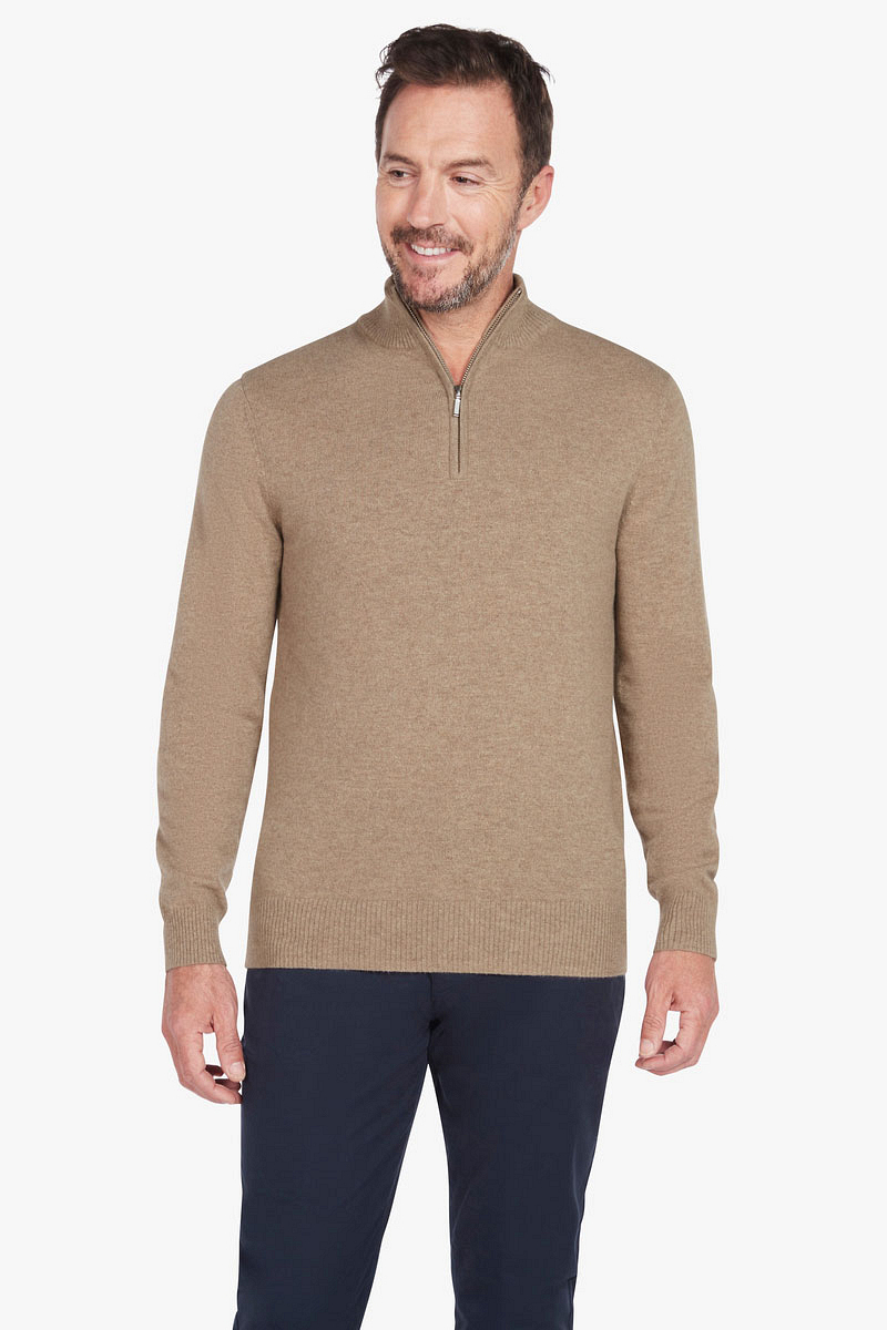 MENS ZIP NECK - Cashmere Essentials