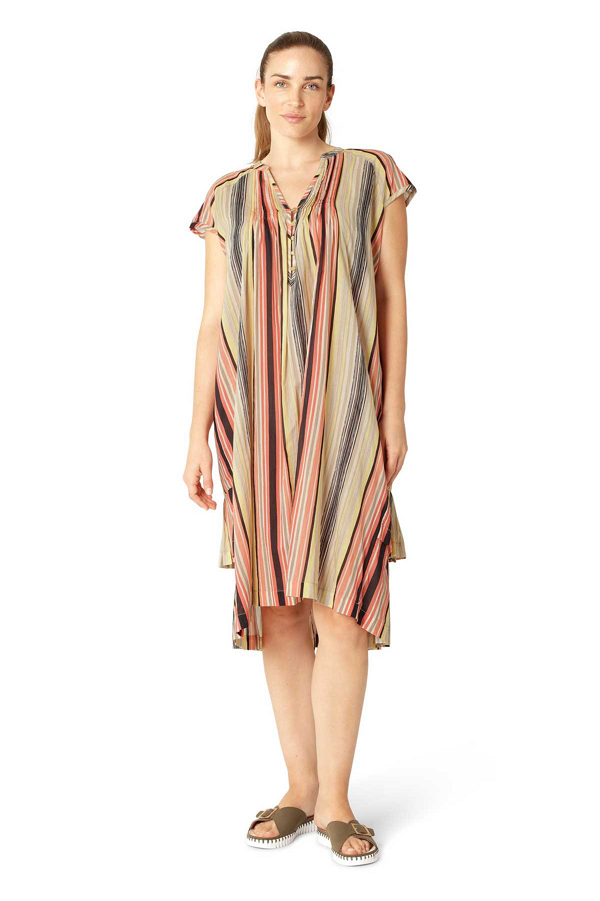 COTTIK02P SHORT SLEEVE LONG DRESS - Cashmere Essentials