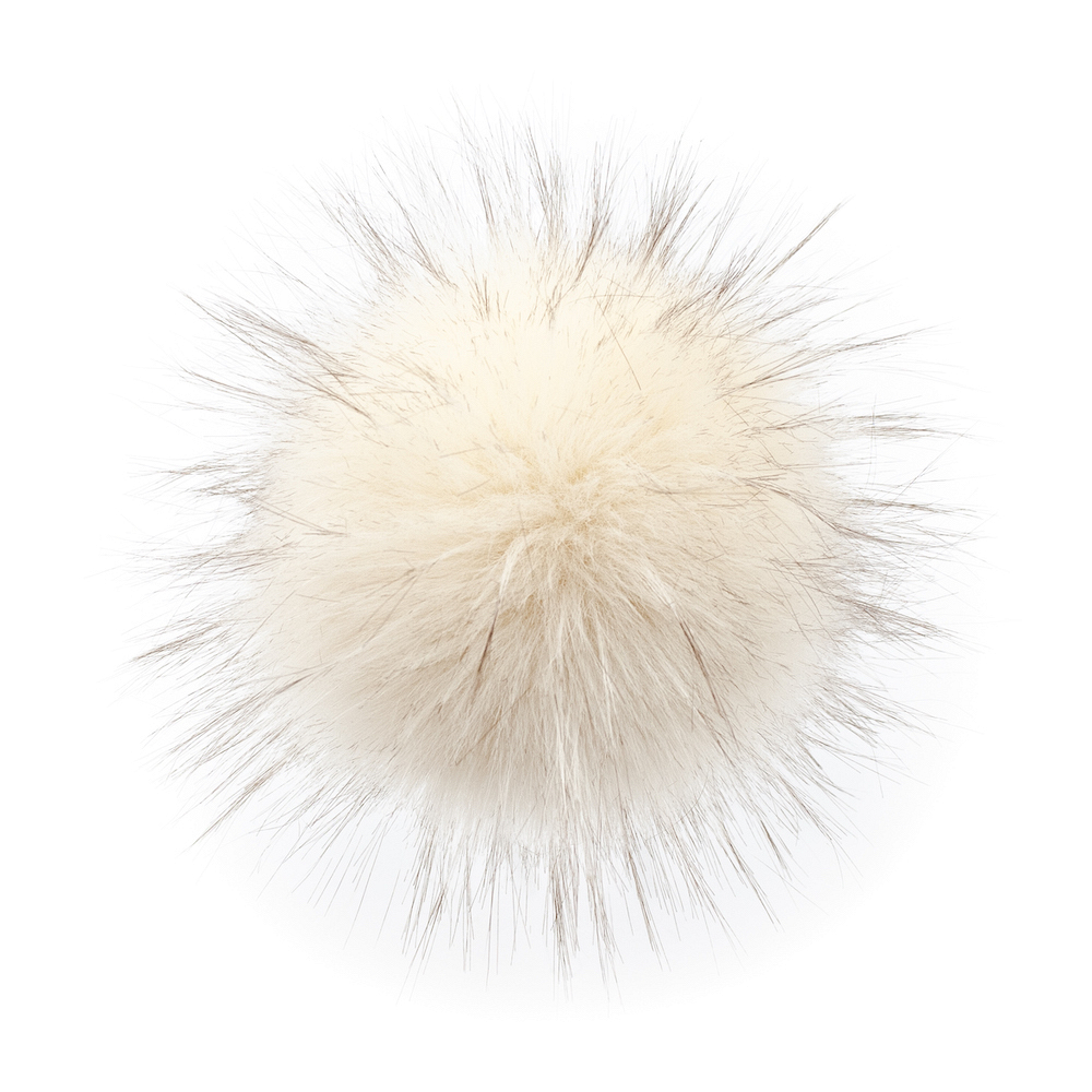 Pre-cut XL 5 Inch Pure White Pom Pom Squares Luxury Faux Fur