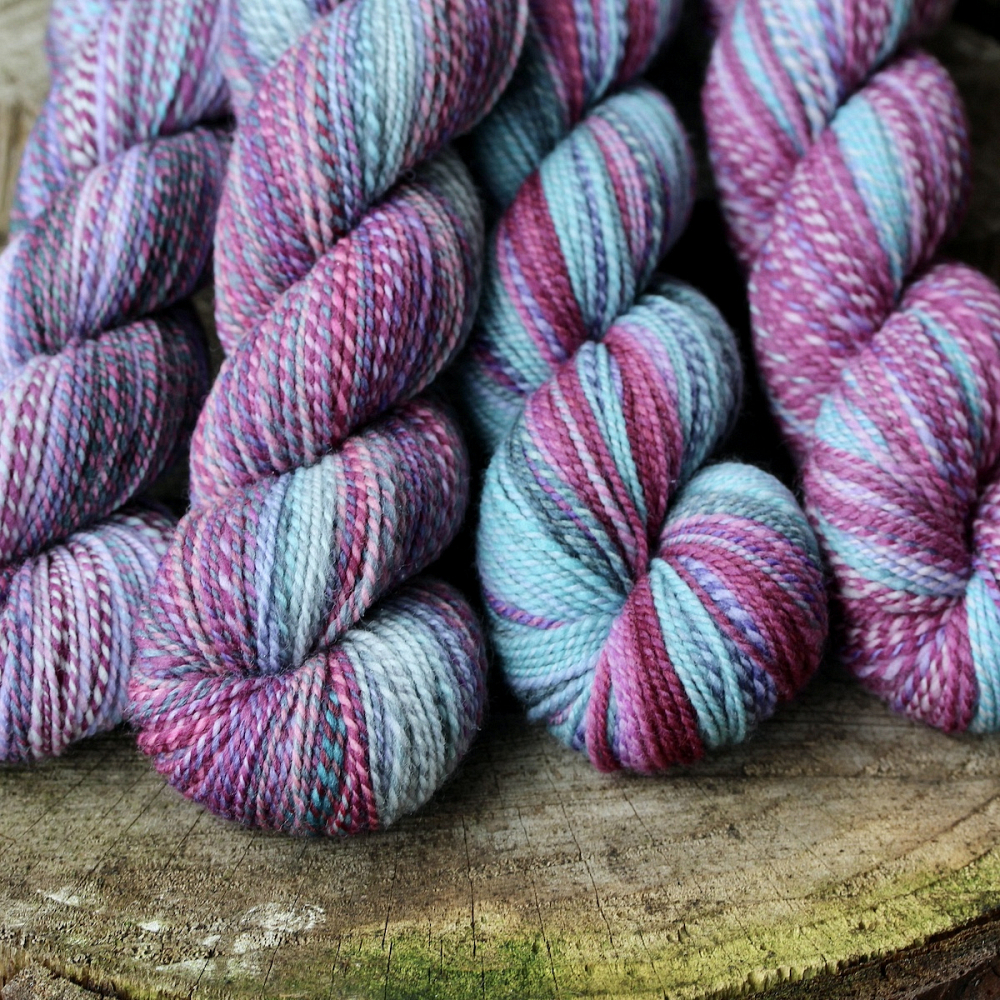 Too Pink Hand Dyed Wool Single Ply Yarn Bulky - ewe and me yarns